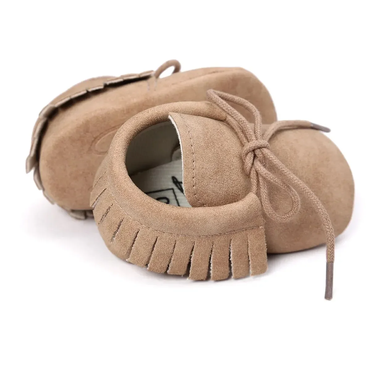 Meckior Baby Shoes Newborn Infant Boy Girl Classical Lace-up Tassels Suede Sofe Anti-slip Toddler Crib Crawl Shoes Moccasins