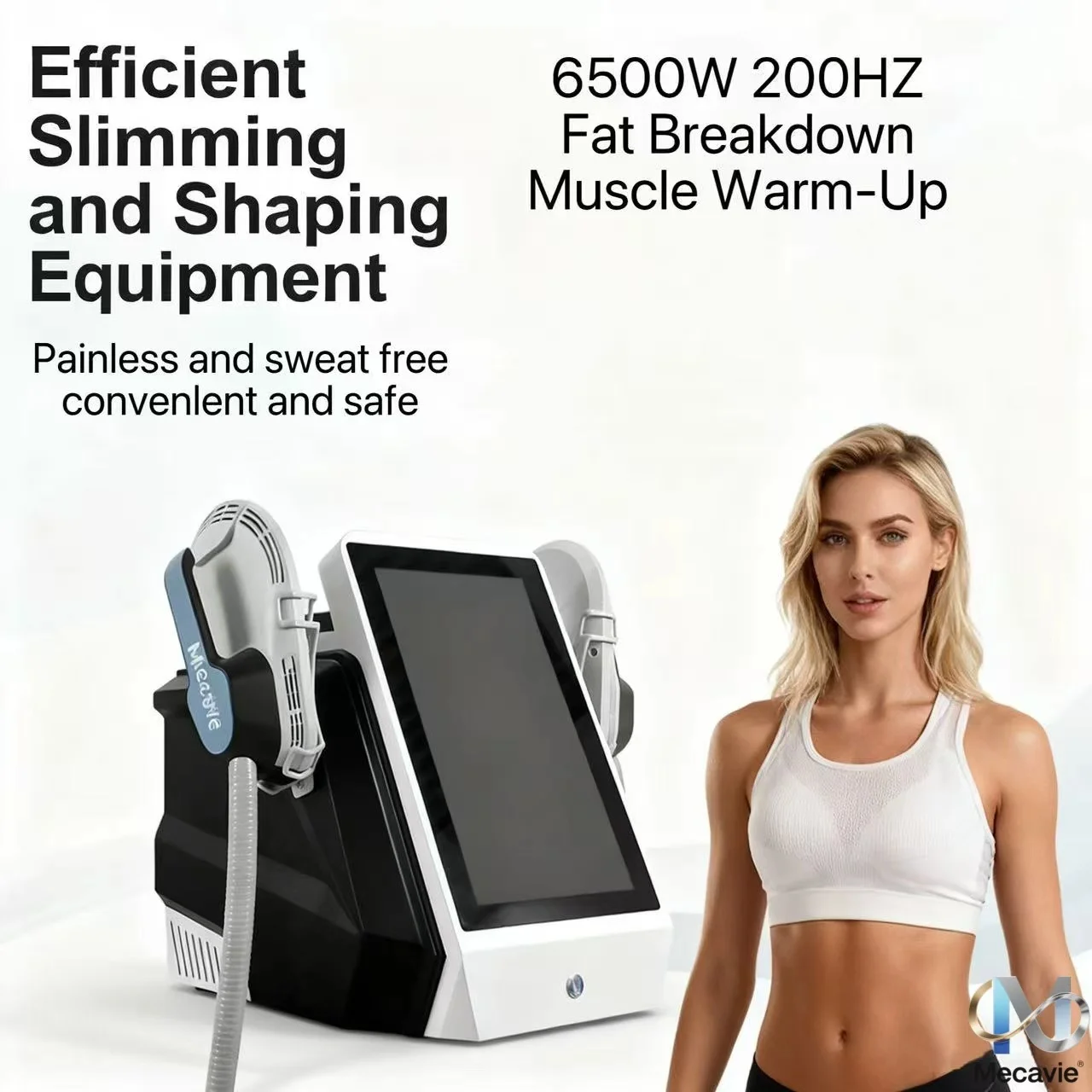

6500W High-Power Slimming Machine - MECAVIE NEO Portable Hi-EMT RF EMS, Professional Body Shaping Fat Burning Equipment