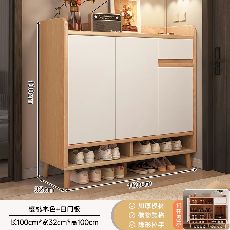 Zapatero de madera maciza, pasillo de entrada para el hogar, nuevo