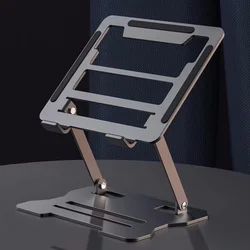 Taşınabilir dizüstü Tablet standı tutucu evrensel Anti kayma istikrarlı Metal braketi ayarlanabilir dizüstü yükseltici dizüstü Macbook için standı