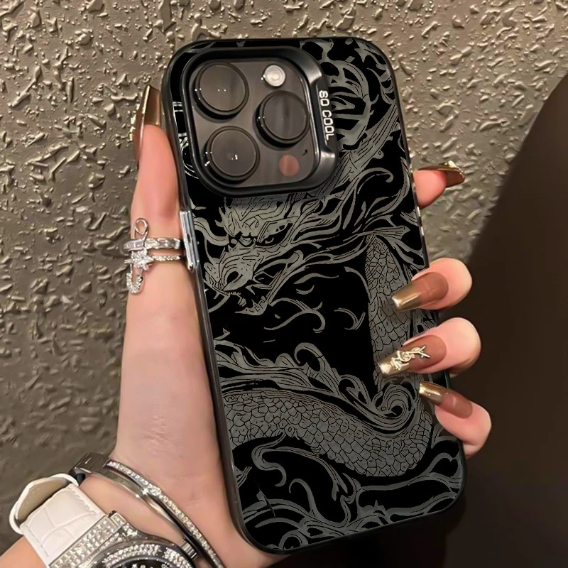 

Dragon Totem Pattern Print Phone Cases For iPhone 17 Pro Max 16 15 14 13 12 11 7 8 Plus XS X XR 16E Air Shockproof Bumper Cover
