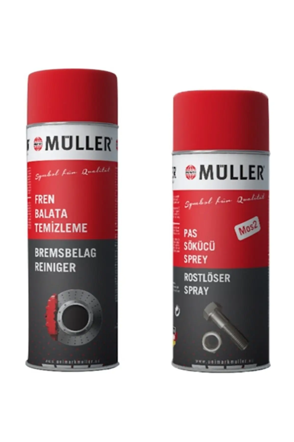 Brake Lining Spray 500ml + Rust Remover Spray 400 Ml Mos2 Set