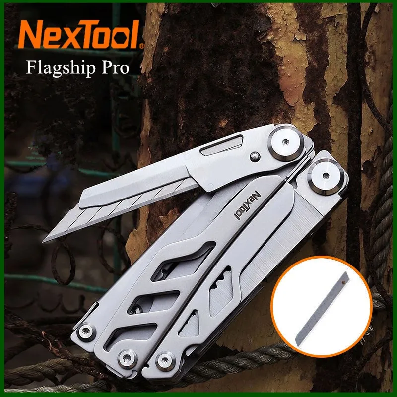 

NexTool Flagship Pro 16 in 1 Multitool Replaceable Knife EDC Folding Knife Scissors Clamp Multi Tools Clip Pliers