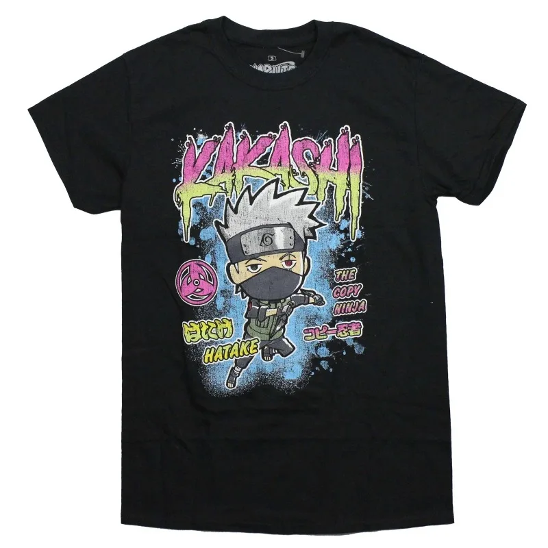 Trendy Children's T-shirt Naruto Shippuden Pure Cotton Cartoon Printed Parent-child Outfit Round Neck Short Sleeved Shirt