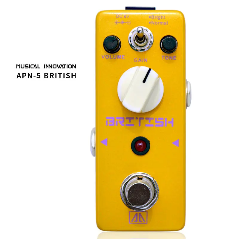 

Classic British Style Guitar Effect Pedal, Aluminum Alloy Body, True Bypass, 2 Modes, APN-5