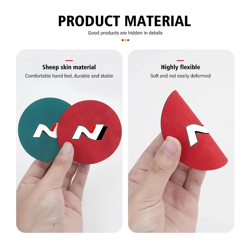 2pcs Car Coaster Water Cup Slot Non-Slip Mat Drink Holder Pad For Hyundai N Line i20 i30 Sonata Tucson Azera Elantra Veloster - view 4