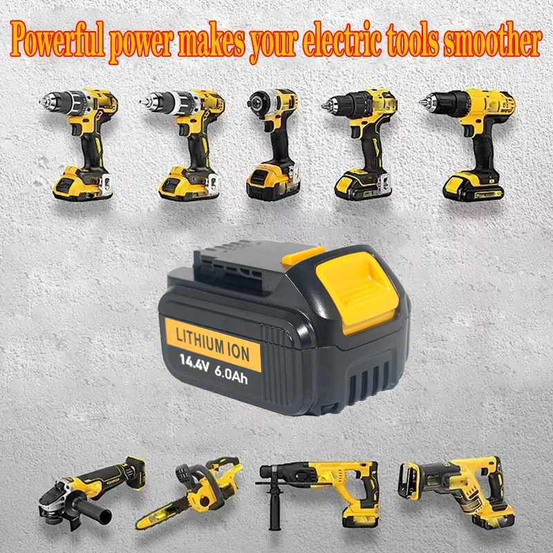 Baterie Dewalt DCB140 Lithium-iontová pro 14,4V 6Ah dobíjecí baterie pro elektrické nářadí DCB142 DCD735L2 DCF835C2 DCF835L2 DCL030 DCB140 - náhled 2