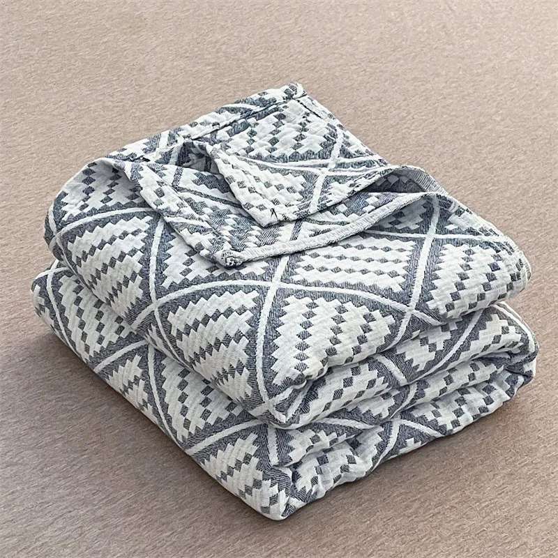 Cotton Blanket for Bed Gauze Towel Quilt Plaid Bedspread for Queen King Bed Sofa Bed Cover Bedding Sofa Throw Blankets Sheet