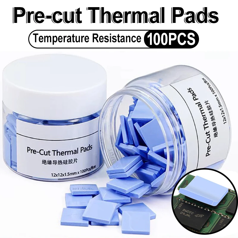Thermal Insulating Silicone Sheet High Temperature Resistance Pads Motherboard CPU IC GPU Repair Pre-cut Thermal Pad