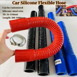 ID16-110mm Universal Automotive Connection Silicone Hose Steel Wire Silicone Hose Radiator Pipe Automotive Turbine Intake Pipe