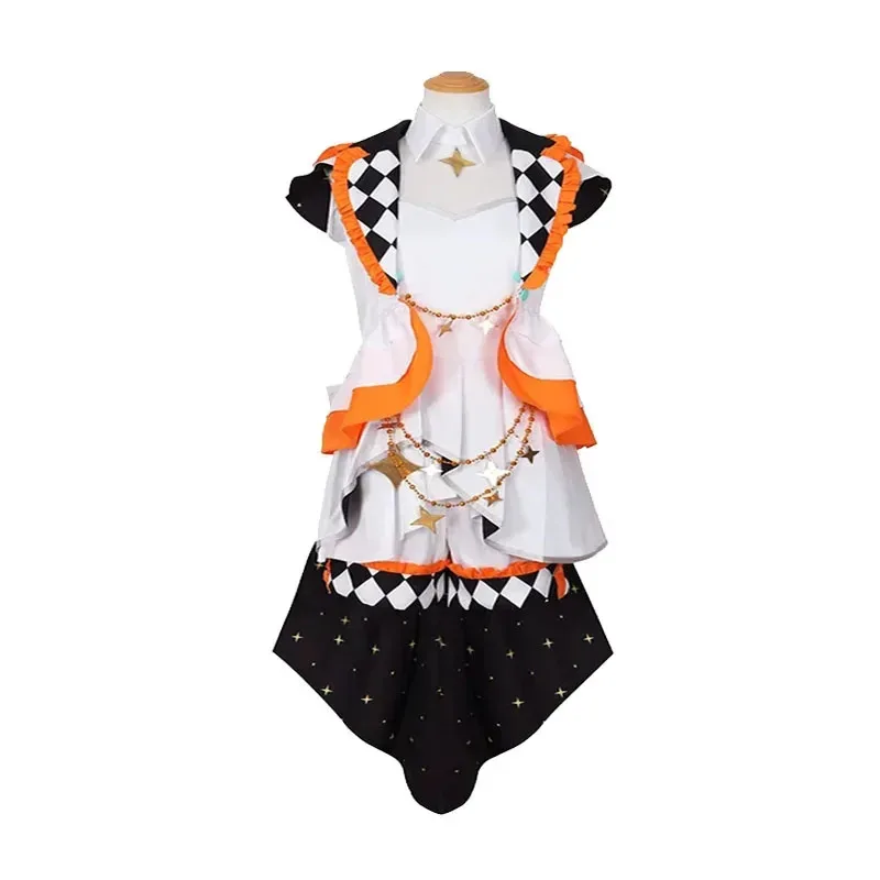 QQ 123New Project Sekai الملونة المرحلة Mikuu تأثيري حلي شعر مستعار Megurine Luka Megpoid Gumi المزيد القفز Kawaii فستان الفتيات