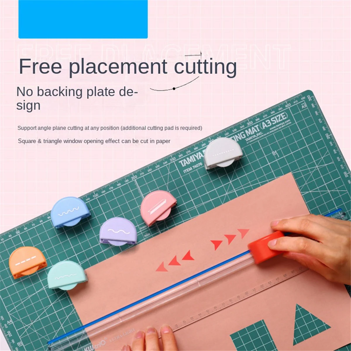 Practical-KW-TRIO 7 In1 A3/A4 Paper Cutting Machine Paper Cutter Art Trimmer Craft Photo Blades Scrapbook Office Home Stationery