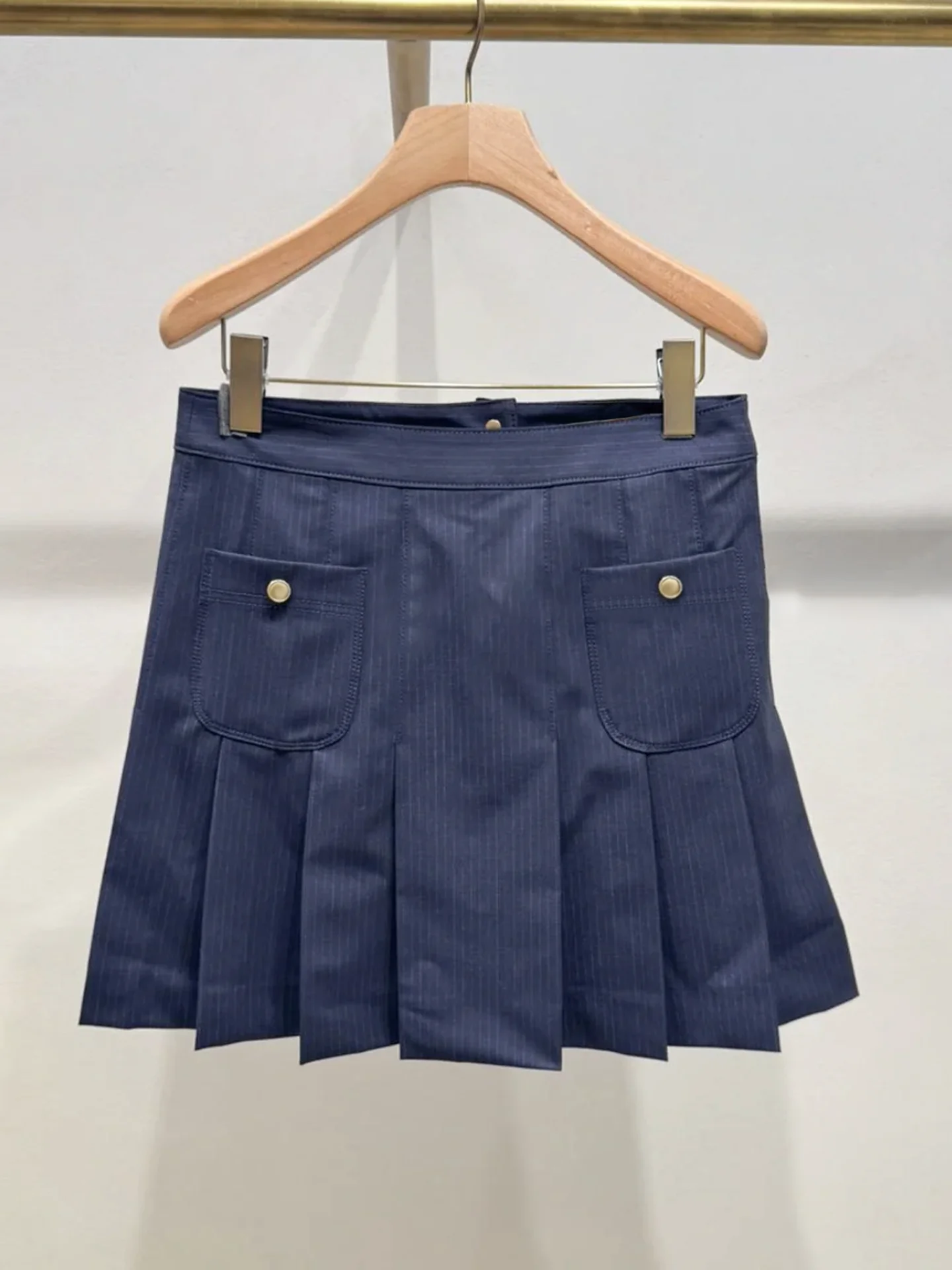 

Ele High Waist Plaid Skirt for Women Autumn College Sle Pleated Skirt Busin Casual A-Line Silhouette ort Skirt