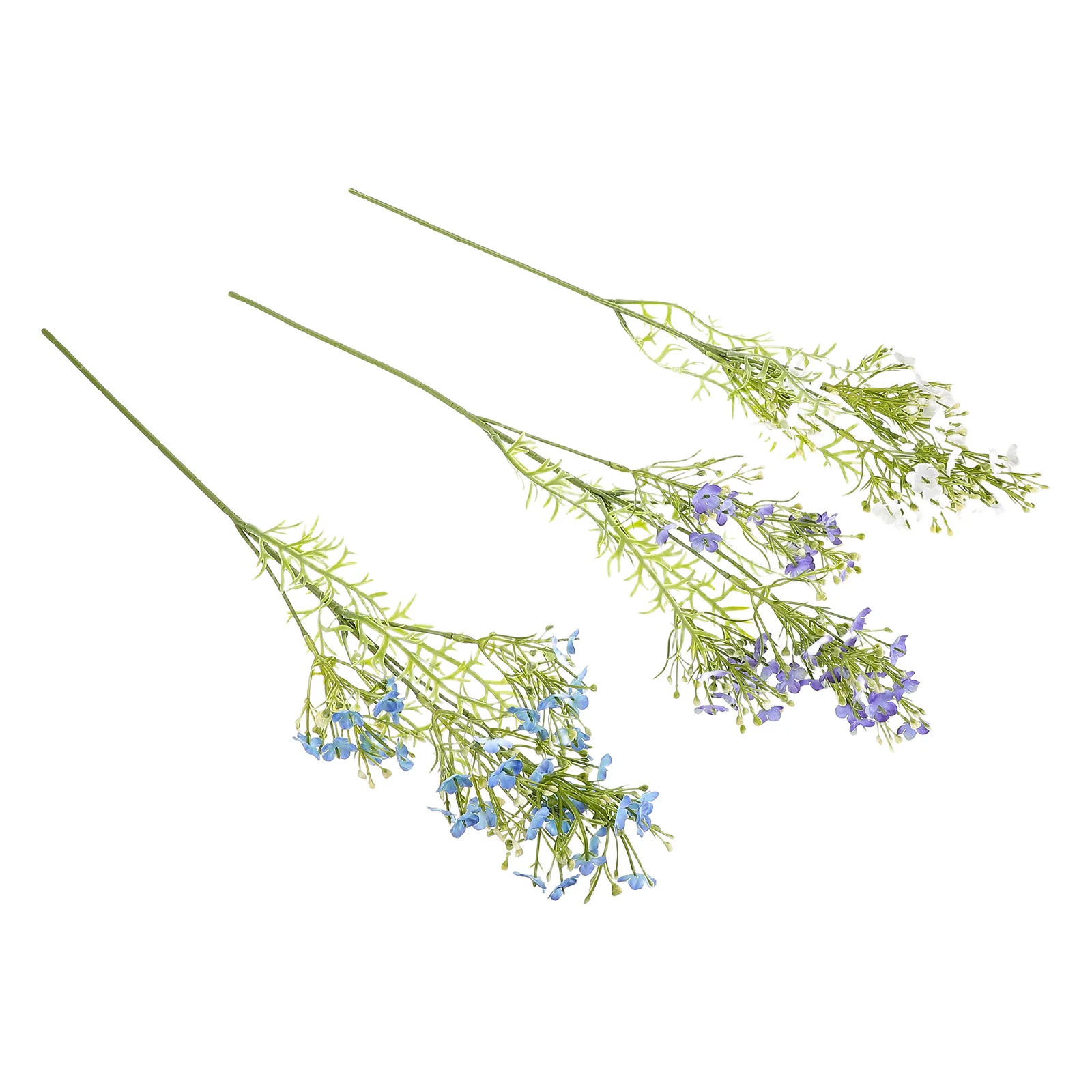

3Pcs Realistic Baby Breath Artificial Gypsophila Flowers Faux Stems Wedding Party Table Decor Photography Props Vase Fillers