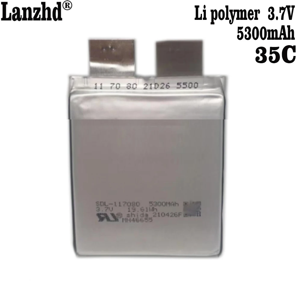 1-10 sztuk 117080 akumulator 35C Li 5300mAh 107080 857080 747080 akumulator 3.7V rozruch zapalnik samochodowy