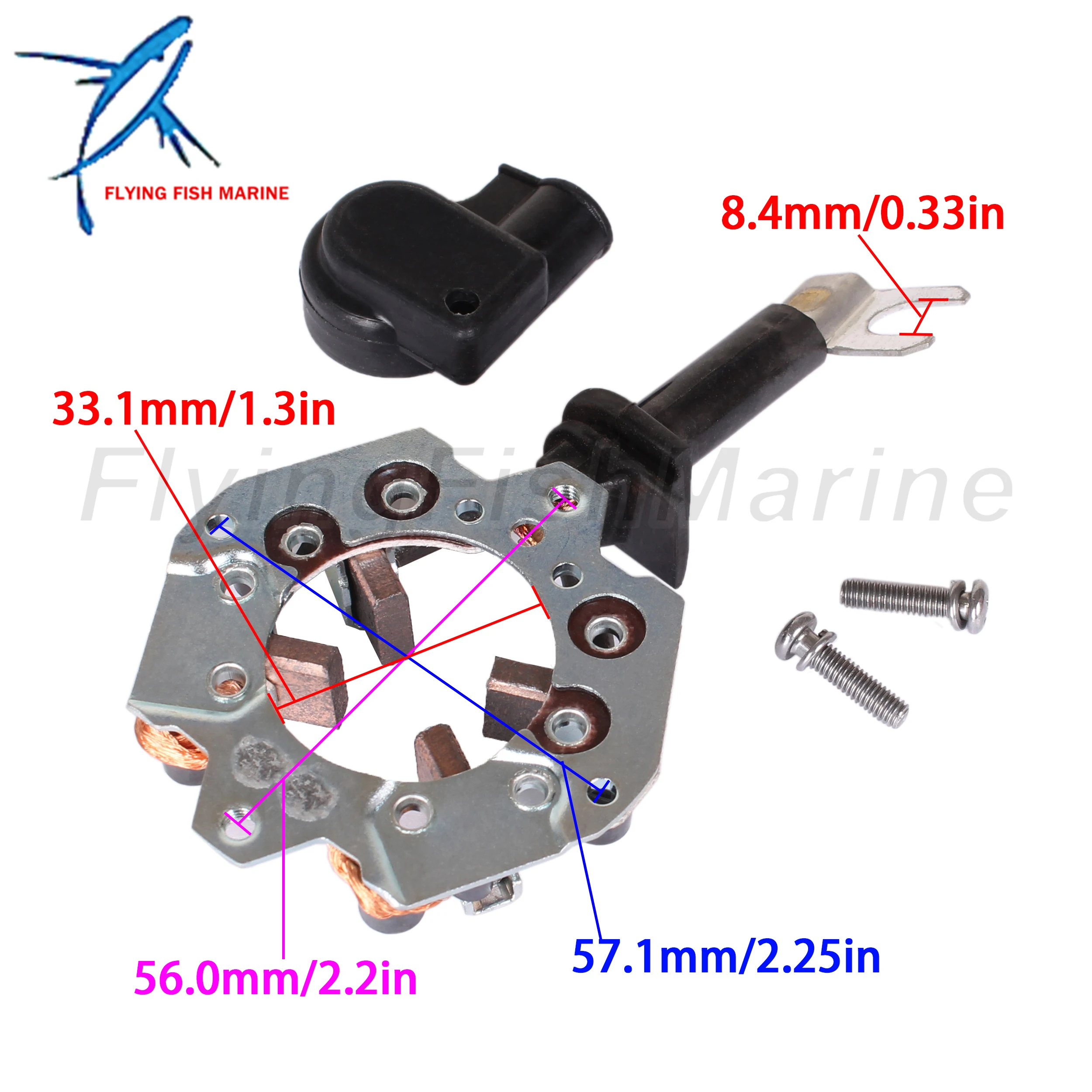 Outboard Engine 69J-81840-00 10 11 67F-81840-00 Brush Holder Assy for Yamaha 60HP 70HP 150HP 200HP 225HP 250HP