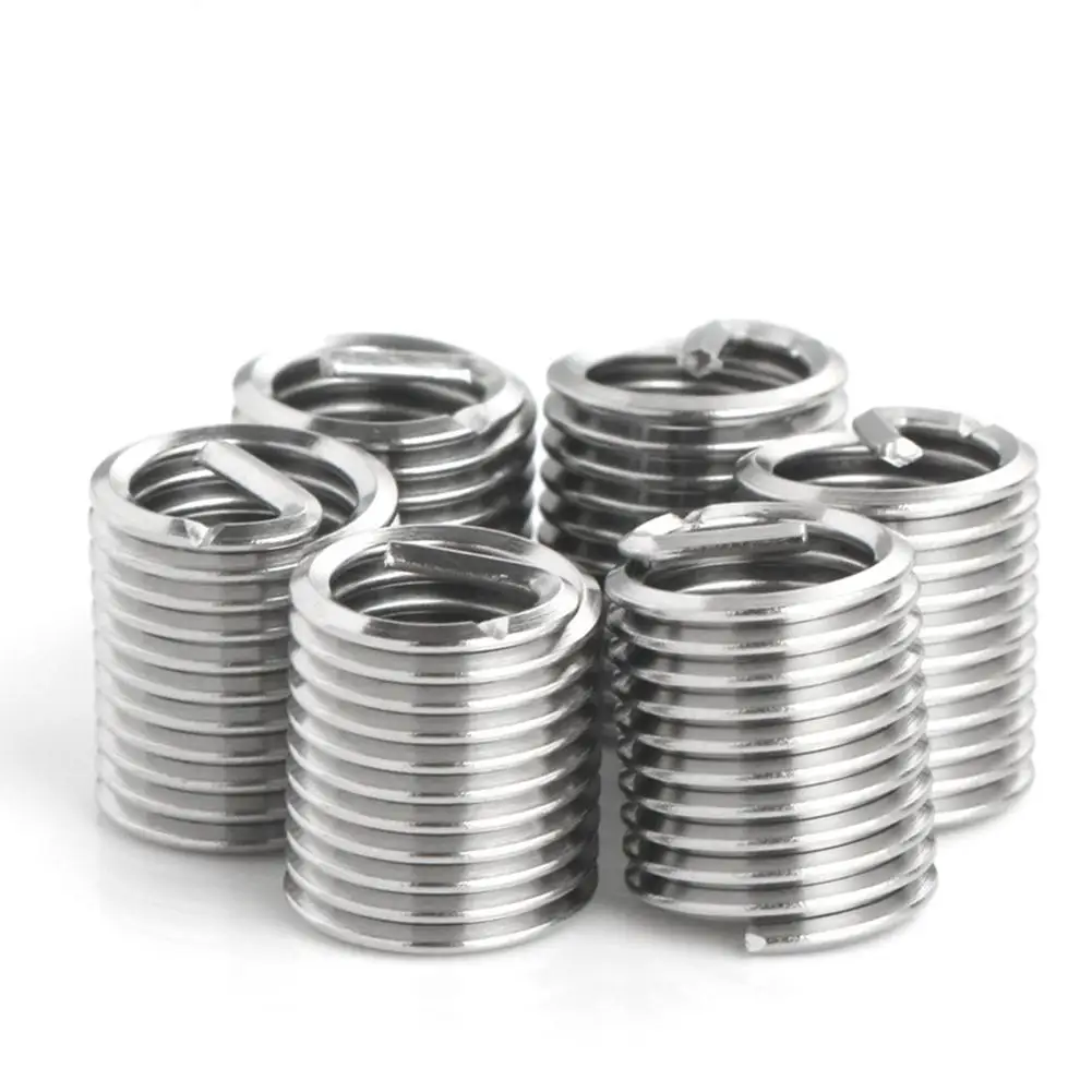 M3 M4 M5 M6 M8 M10 M12 M14 304 Stainless Steel 2D Fastening Thread Insert Kit Hardware Repair Tool Spiral Wire Sleeve Screw Wear