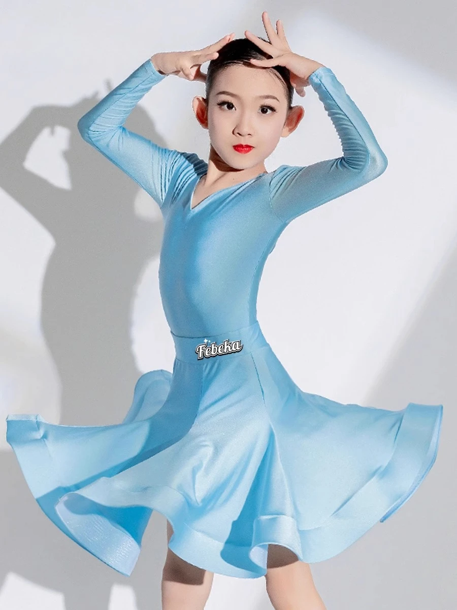 Vestido de dança latina feminino profissional padrão nacional vestido de dança latina das crianças vestido latino roupas de competição de salão