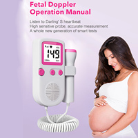 3MHz Fetal Doppler Upgraded Fetal Home Pregnancy Heart Rate Monitor Baby Fetal Heart Beat Detector Meter LCD Display Bluetooth