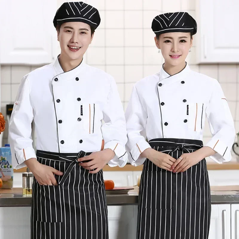 

Cotton Baking Pastry Chef Work Clothes Dessert Shop Restaurant Chef Uniform Spring short-sleeved Clothing for Men and Women