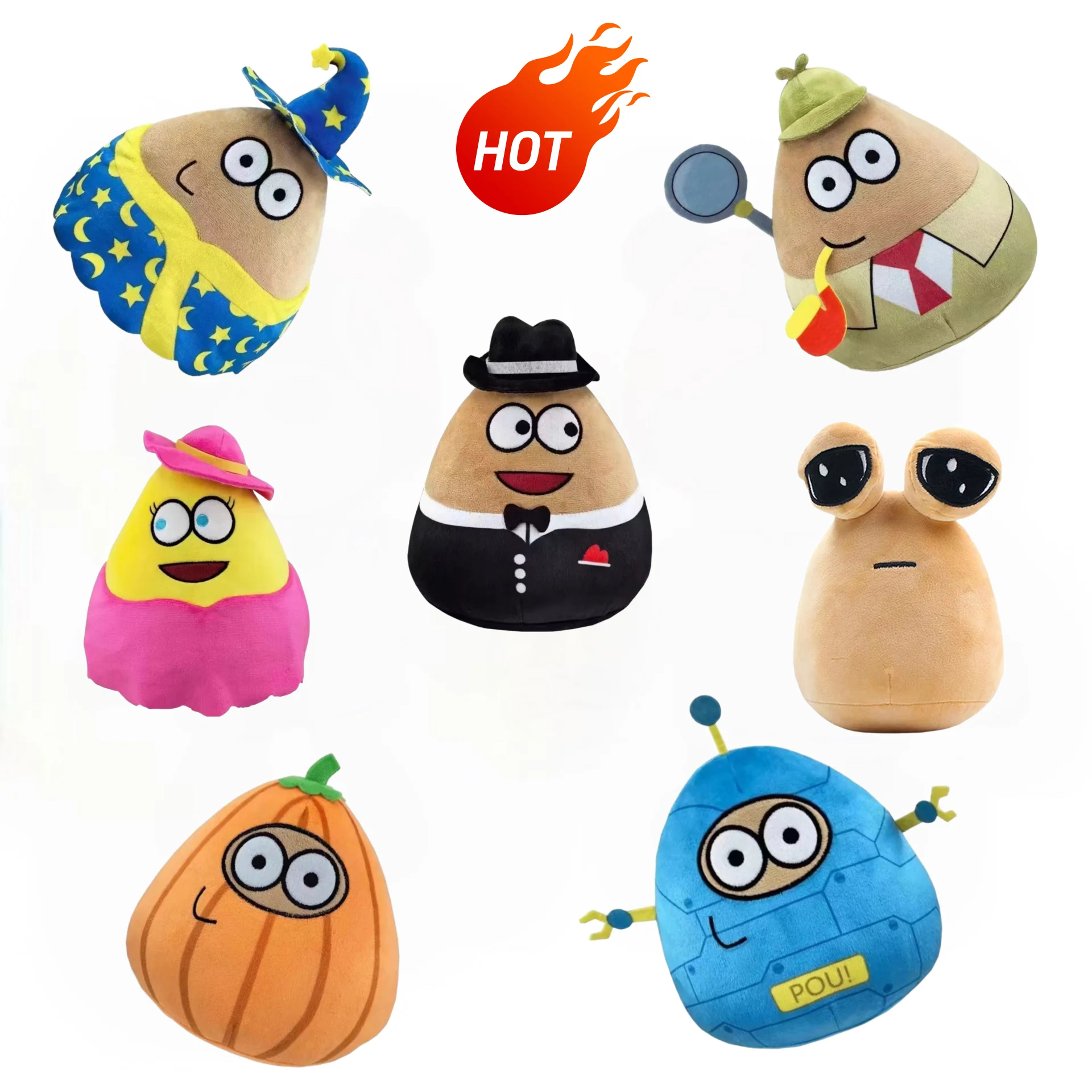 Hot My Pet Alien Pou Plush Toy Kawaii Alien Pet Doll Cute Pou Stuffed Toys Soft Pillow Plush Animal Gift Toys For Kids Girls