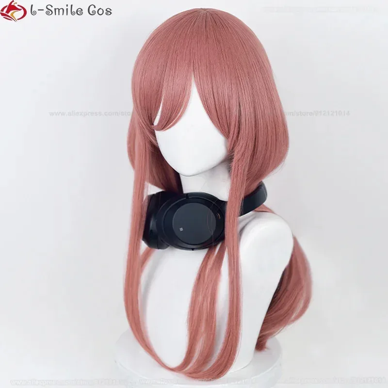 Peluca de Cosplay Nakano Miku de alta calidad, pelucas de Anime de 60cm de largo de color rosa oscuro para mujer, pelucas sintéticas resistentes al calor para Cosplay de Anime + gorro de peluca