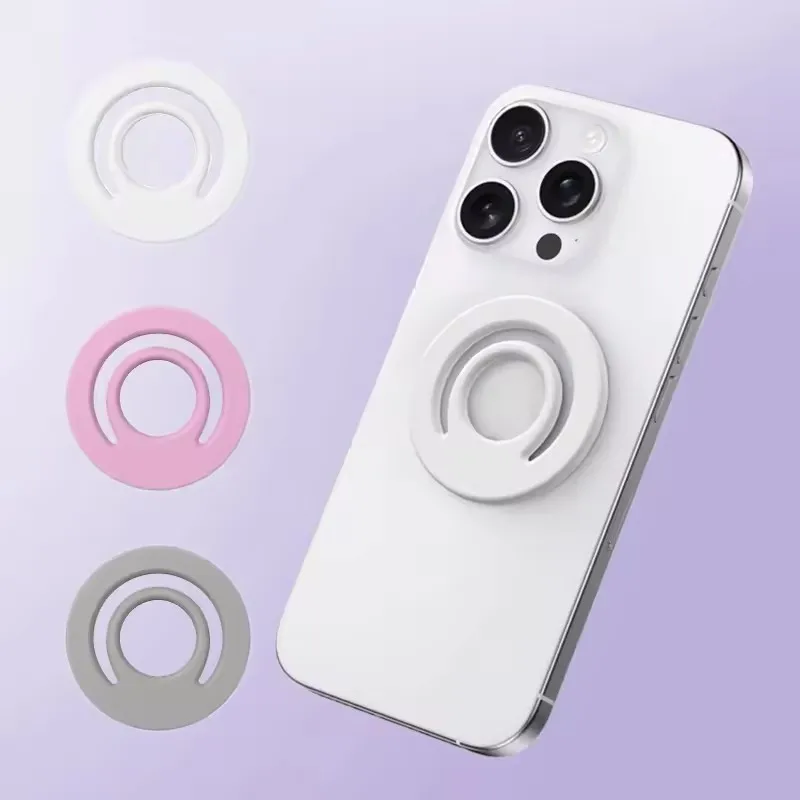 

Portable Silicone Magnetic Phone Back Mount Phone Ring Holder for Magsafe iPhone 16 15 14 13 12 Pro Max for Too Many Phone Cases