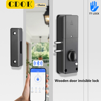 CDOK RX02 TTlock Bluetooth, indoor invisible wooden door lock, can not be seen from outside the door