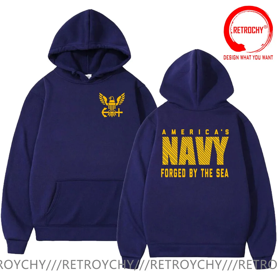 

US Navy Hoodies Sweatshirts Men Men's Naval Military Army Streetwear Sweatshirt Men Casual Fleece Hoody Hip Hop Fashion Hoodies