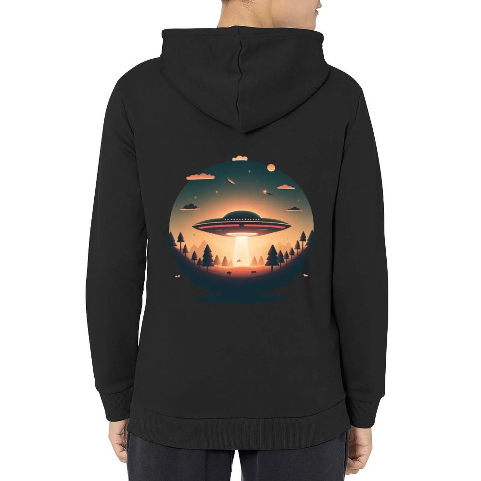 

ufo Hoodie men's sweat-shirt set korean autumn clothes fashion men men's clothing hoodie graphic