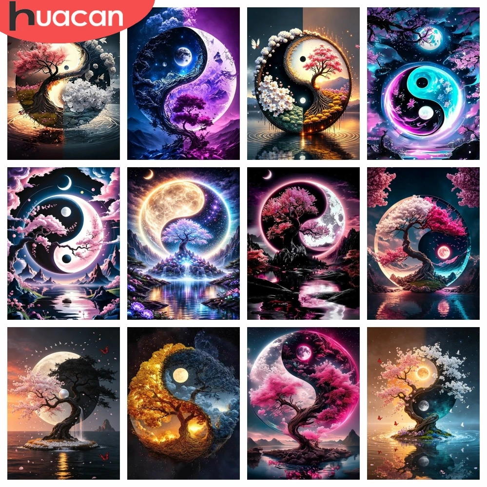 Resin Art Tree - HUACAN Diamond Mosaic Tree Taiji 5D