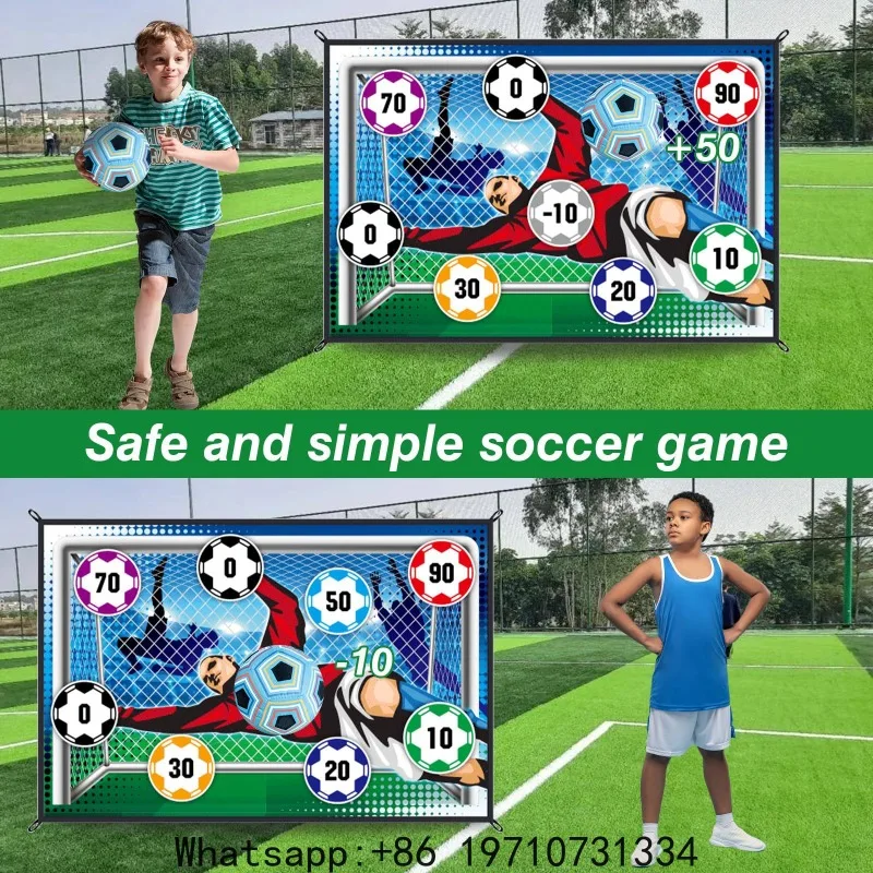 150CM Soccer Game Mat Set Outdoor Indoor Soccer Toys Multiplayer Competitive Soccer Games Children Football Training Boy Gifts