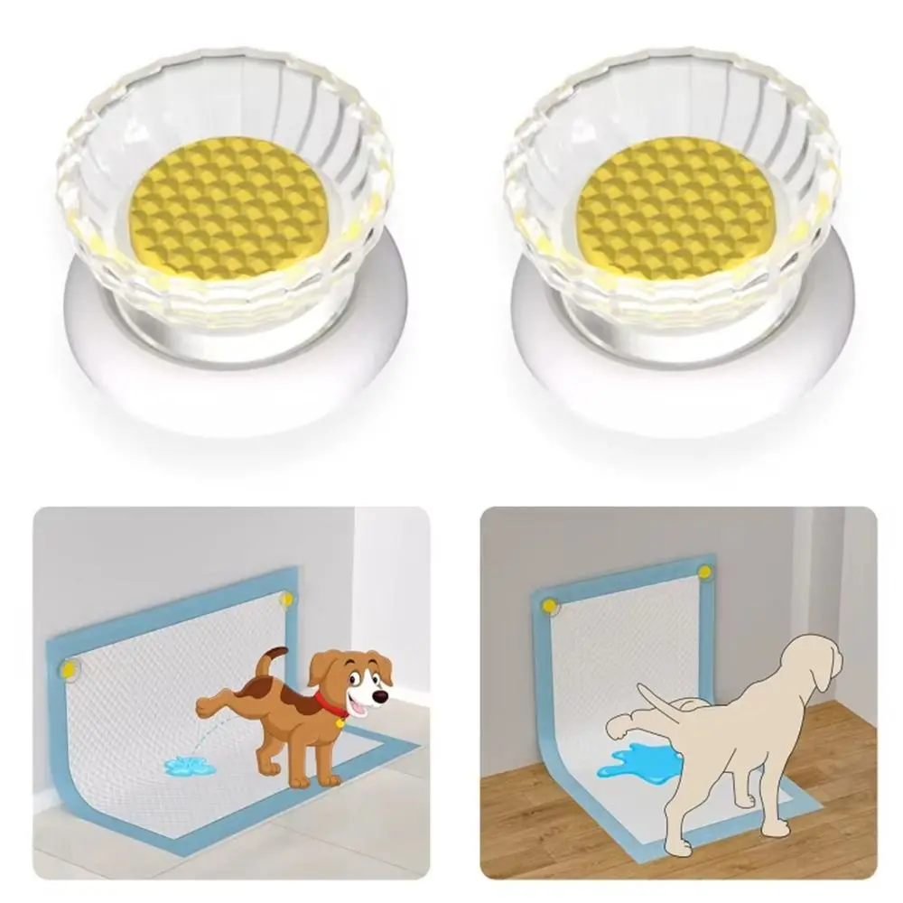 

2Pcs Strong Magnetic Dog Pee Pad Holder Anti-Slip Self-adhesive Magnetic Fixation Sticker Reusable Easy To Install