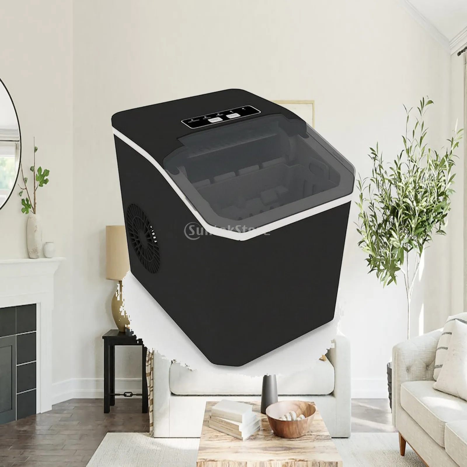 Countertop Automatic Ice Maker Compact Portable Ice Cube Machine for Home Kitchen Counter Small Ice Maker Device