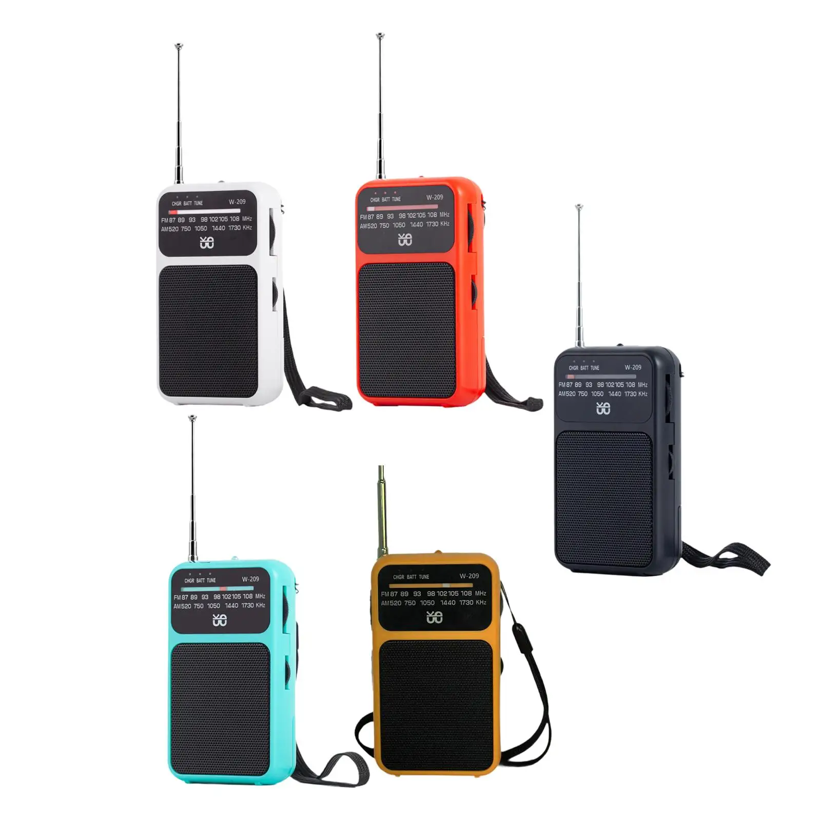 

Портативное радио с высокой надежностью и задним зажимом, многофункциональное для подарка, пожилого дома, для путешествий, прозрачная панель FM AM, двухдиапазонный