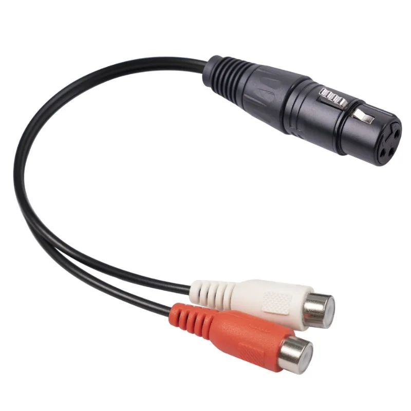 

Dual RCA To 1 XLR FemaleToFemale Cable Clear Sound Corrosion Resistant XLR FemaleTo 2 RCA Female Y Splitter Cable for Mixer