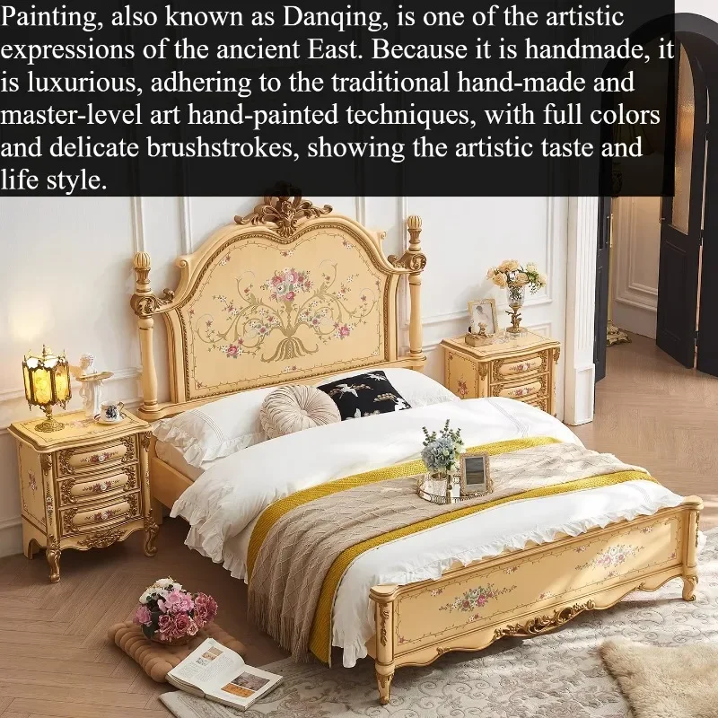 

Minimalist Aesthetic Bed Upholstered Queen Size Organiser Sleeping Bed Frame French Cama De Lujo Para Dormitorio Furniture