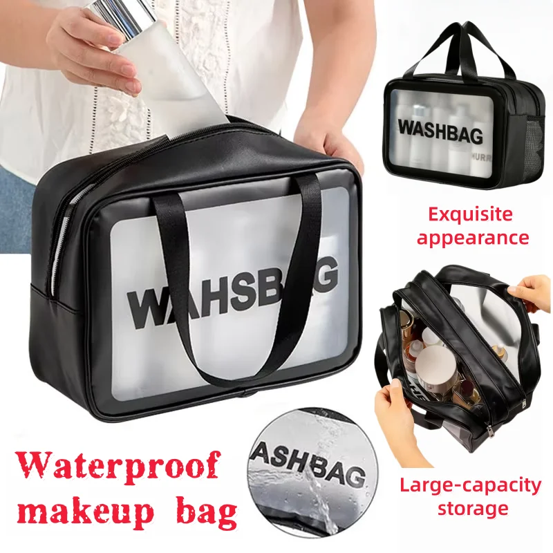 

Portable Travel Wash Bag Female Transparent Waterproof Makeup Storage Pouch Large Capacity Cosmetic Organizer Beauty Women Case