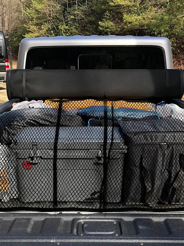 

Сетка для грузовой кровати, высокоэластичная сверхмощная сетка для грузовика, автомобильные принадлежности для потолка, альпинизма, на открытом воздухе, для автофургонов, для кемпинга