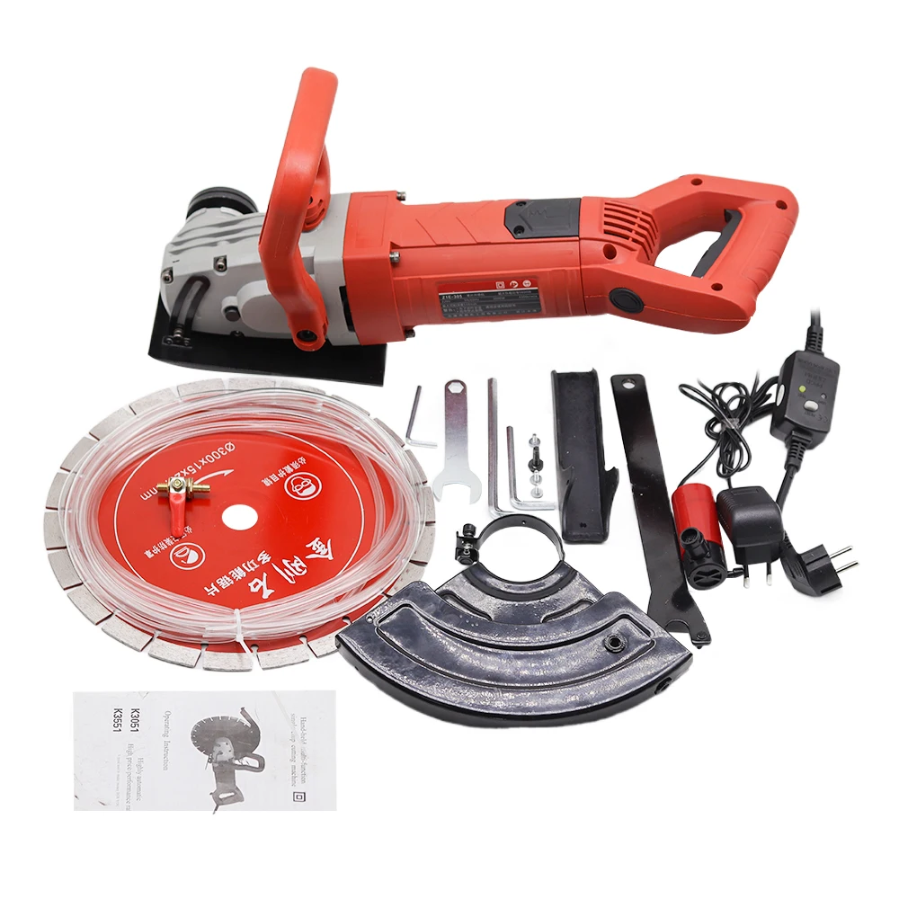 12 Inch Single Chip Electric Wall Cutting Machine Slotting Machine 220V/3000W Multi-Function Handheld Electric Saw Cutting Machi