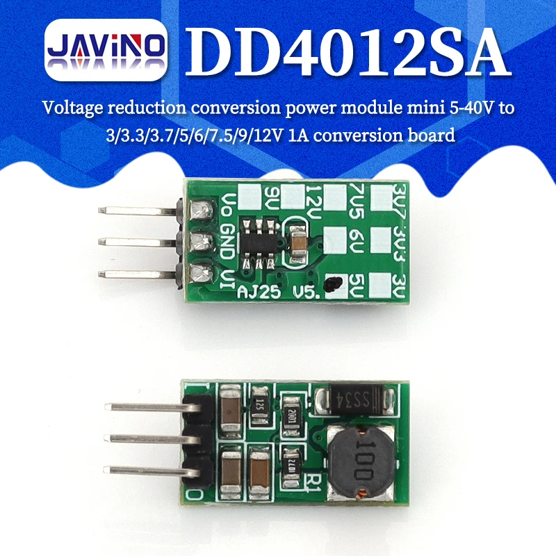 DD4012SA 1A DC 5-40V to 3V 3.3V 3.7V 5V 6V 7.5V 9V 12V Regulator DC-DC Step-Down Buck Converter Module Board