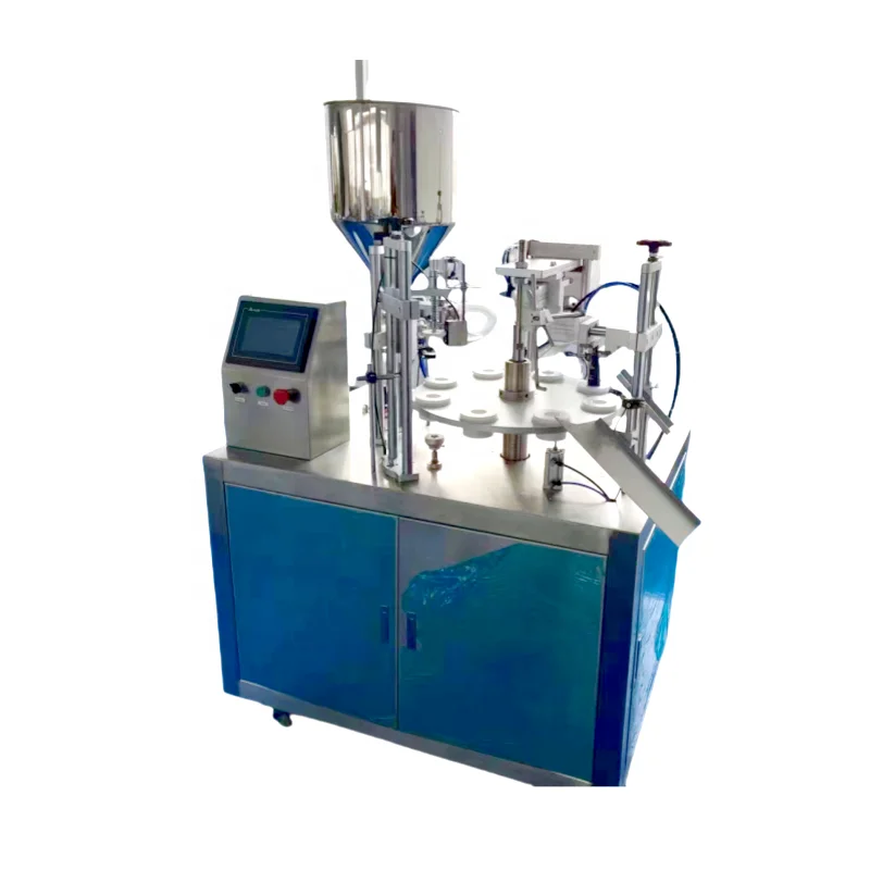 Semi Automatic Toothpaste Soft  Cream And Sealing Plastic Tube Filling Machine Tube Heat Seal