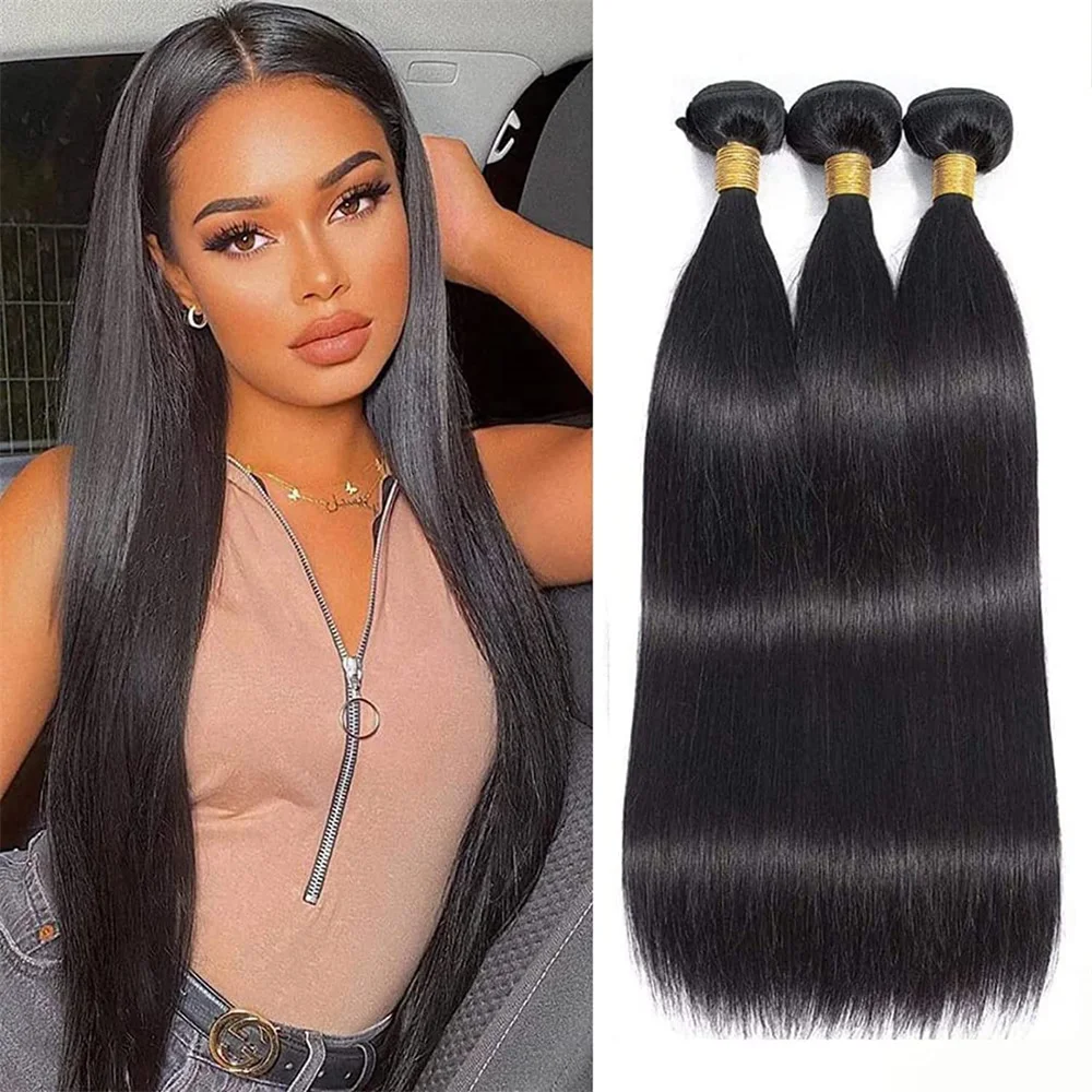 Brazilian Straight Hair Bundles 1/3/4 Pcs 100% Unprocessed Human Hair Straight Bundles Human Hair Extensions For Black Women