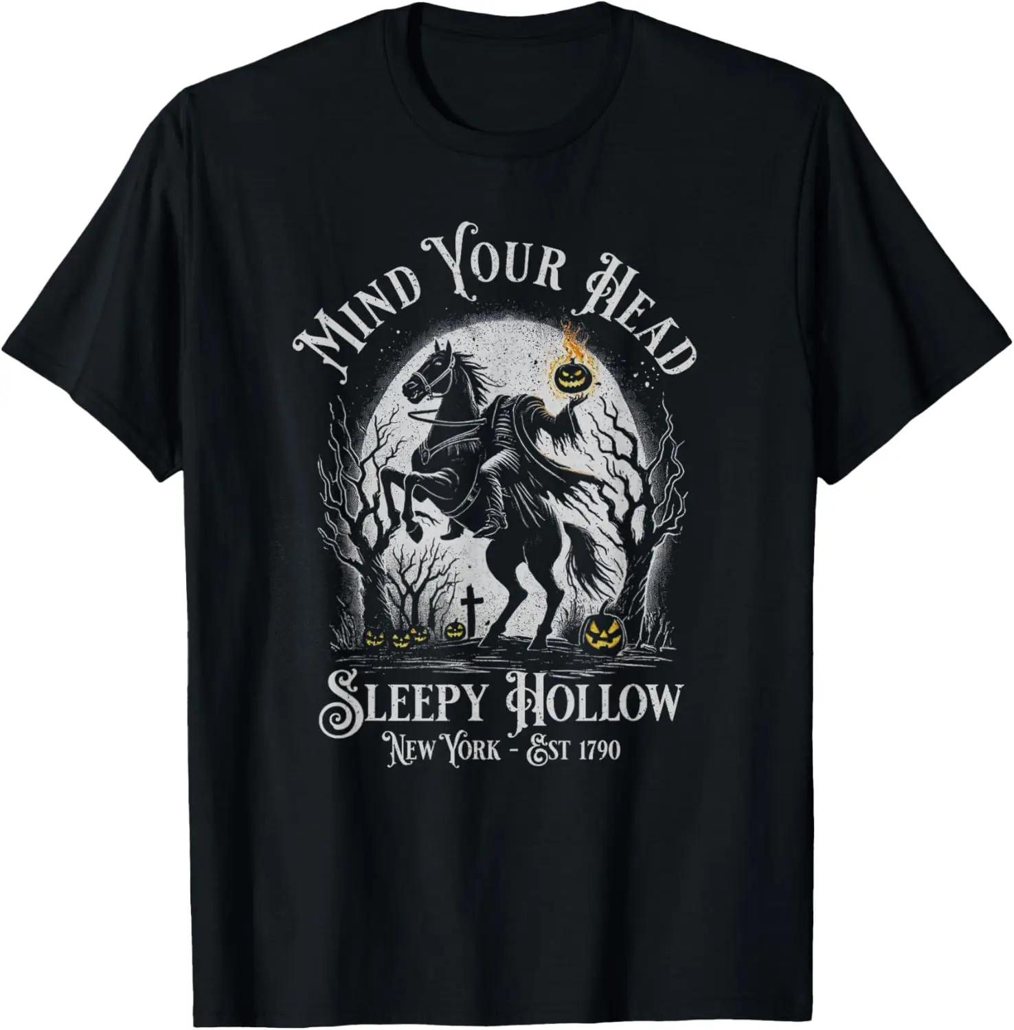 Vintage Mind Your Head Sleepy Hollow Headless Horseman T-Shirt