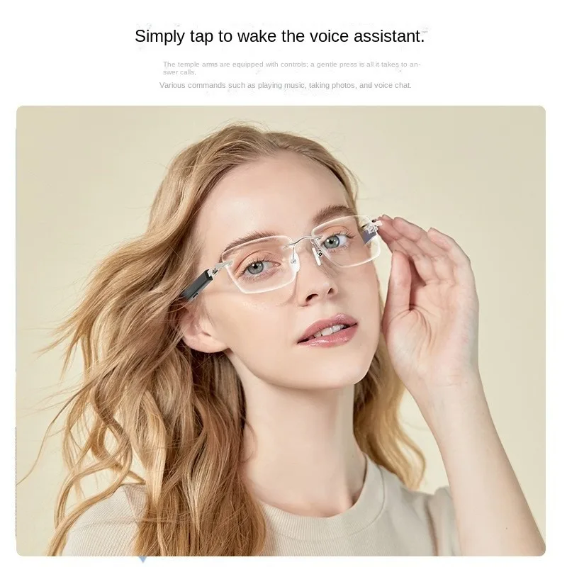 Bluetooth Smart Glasses HIFI Music Voice Assistant Hands-free Call Ultra-light Fashion Eyeglasses For Men Women Daily Use 2026