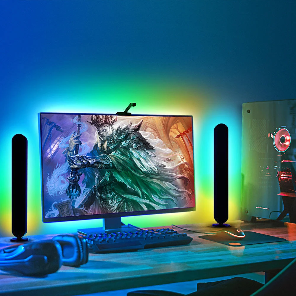 Ambilight-tira de luces para juegos de TV, retroiluminación de Monitor de ordenador, LED elegantes, caja de sincronización HDMI, pantalla RGB, sincronización de Color, lámpara de decoración para habitación