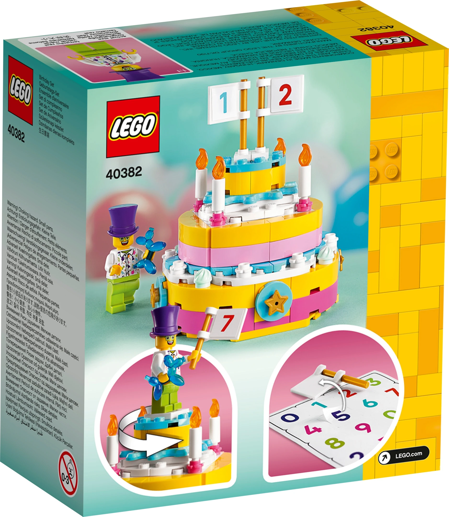 LEGO-Juego de minifiguras y pegatinas para tarta de cumpleaños, 40382  piezas, para números, regalo para niños, 141 - AliExpress, image size:1875x2161