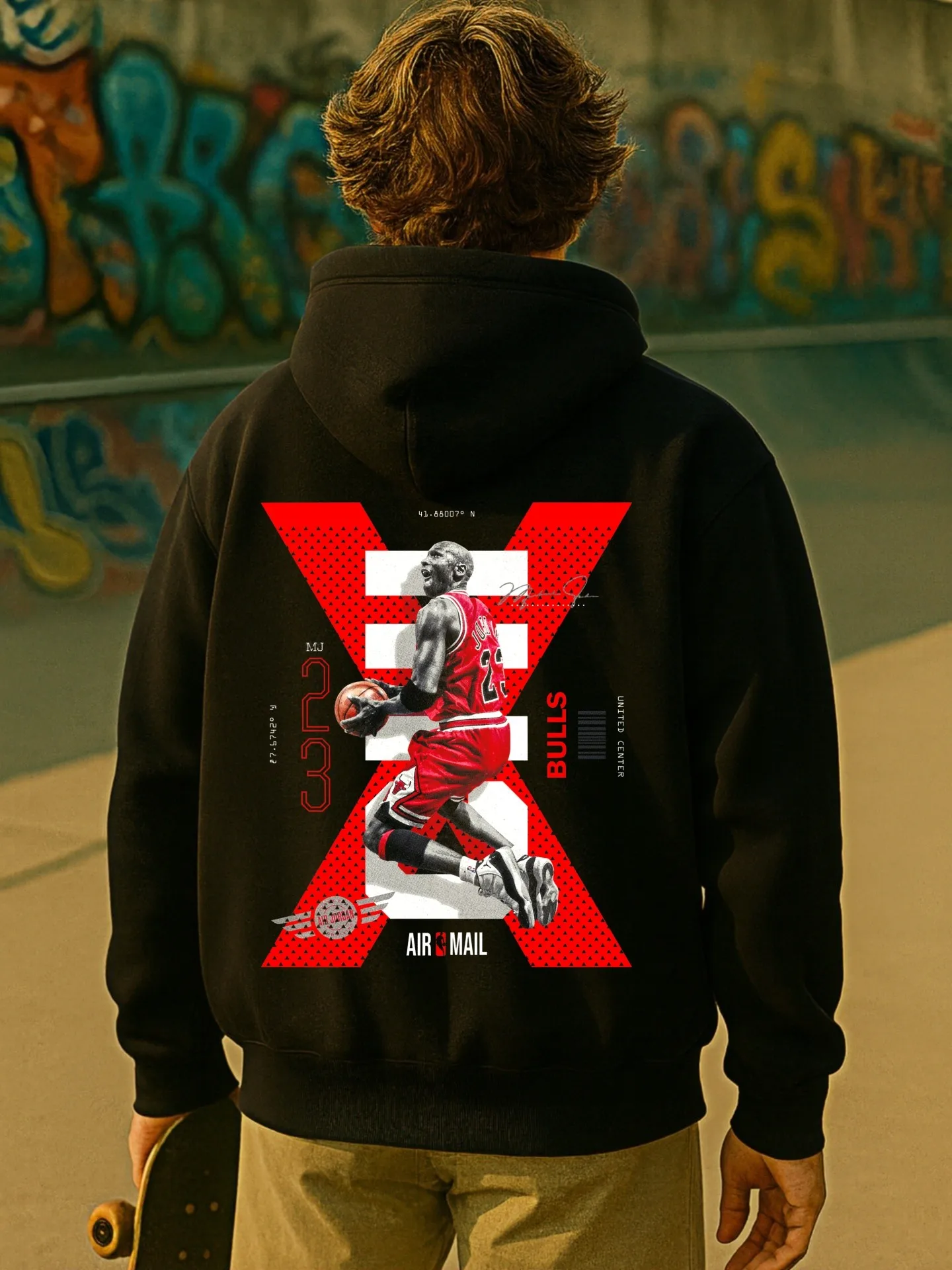 هوديي جرافيك للرجال، نمط ملابس الشارع، مبطن بالصوف، مع طباعة جرافيك، للرجال، للارتداء اليومي