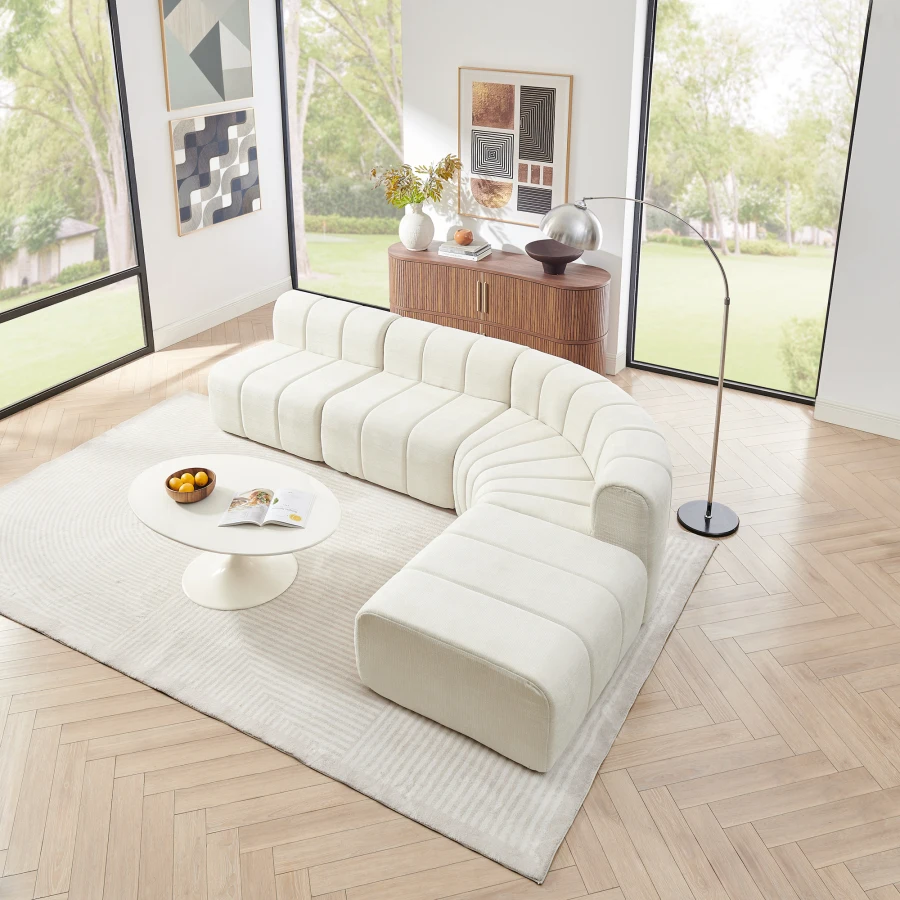 Modern Curved Modular Sectional 6