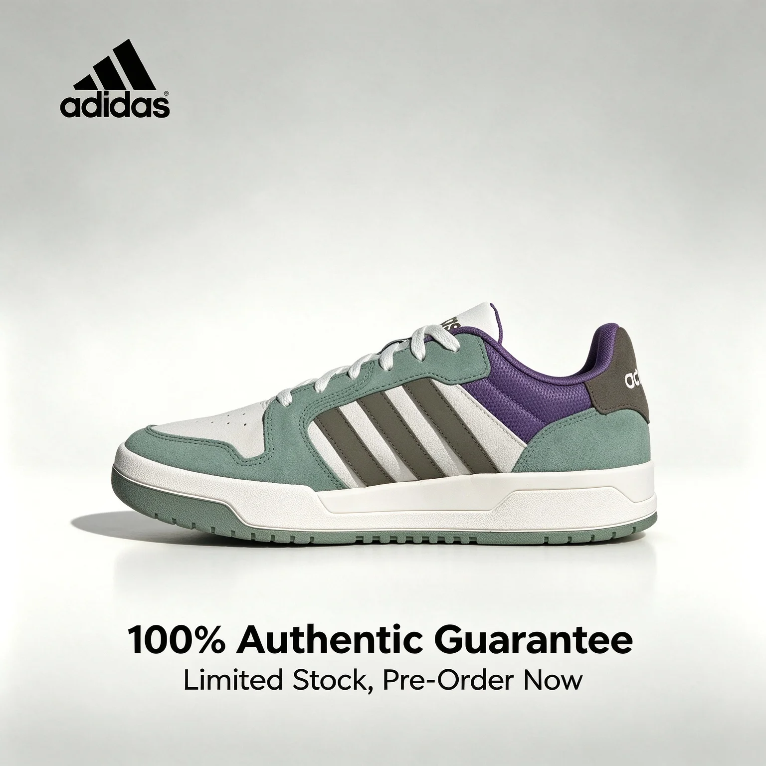 adidas ENTRAP Fabric Synthetic Leather Women's Campus Basketball Style Low-Top Men's Sneakers Off-White JR8322